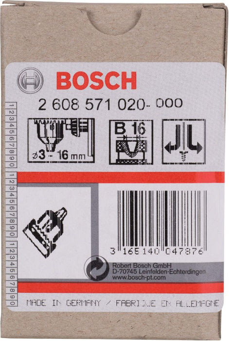 Bosch klasična stezna glava do 16 mm 3-16 mm, B-16 - 2608571020 Stezna glava BOSCH Madras doo Beograd