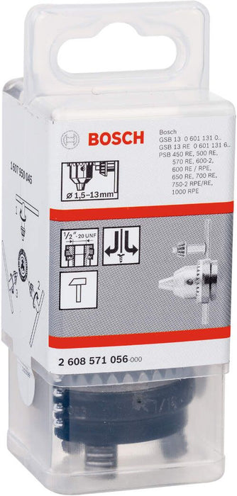 Bosch klasična stezna glava Prečnik 1,5 - 13 mm; prihvat 1/2" - 20 - 2608571056 Stezna glava BOSCH BOSCH-2608571056 Madras doo Beograd