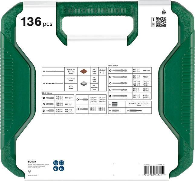 BOSCH Kombinovani set L, 136 kom. - Komplet pribora 136pc DIY Mix Set NW (2608522570) Madras doo Beograd Madras doo Beograd