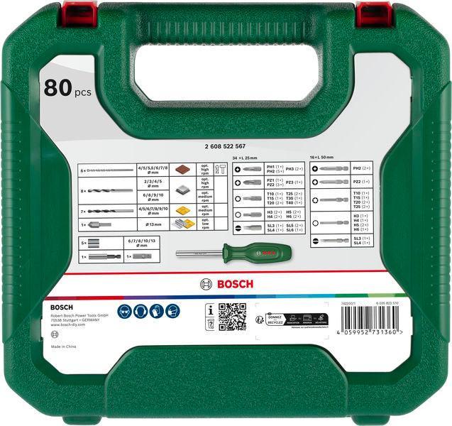 BOSCH Kombinovani set M, 80 kom. - Komplet pribora 80pc DIY Mix Set M (2608522567) Madras doo Beograd Madras doo Beograd