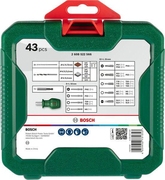 BOSCH Kombinovani set S, 43 kom. - Komplet pribora 43pc DIY Mix Set S (2608522566) Madras doo Beograd Madras doo Beograd