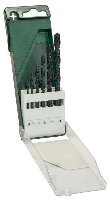 BOSCH Komplet burgija za metal HSS-R, DIN 338, 6 delova - HSS-R burgija (2-8 mm) set 6 kom (2609255029) Madras doo Beograd Madras doo Beograd