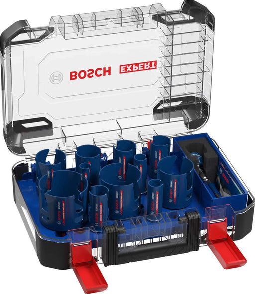 Bosch Komplet EXPERT Construction Material testera za otvore od 20/22/25/32/35/40/44/51/60/68/76 mm, 15-delni - 2608900489 Set testera za otvore BOSCH Madras doo Beograd