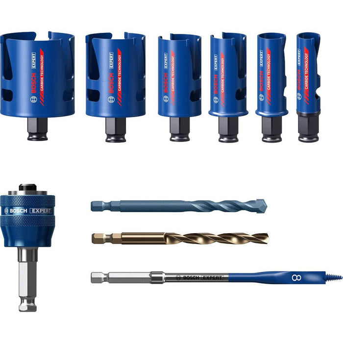 Bosch Komplet EXPERT Construction Material testera za otvore od 20/25/32/38/51/64 mm, 10-delni - 2608900490 Set testera za otvore BOSCH Madras doo Beograd
