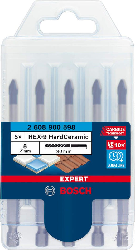 Bosch Komplet EXPERT HEX-9 HardCeramic burgija za crep od 5 mm, 5-delni - 2608900598 Komplet burgija za keramiku BOSCH Madras doo Beograd