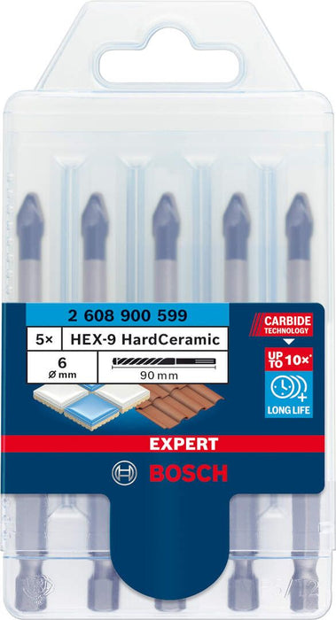 Bosch Komplet EXPERT HEX-9 HardCeramic burgija za crep od 6 mm, 5-delni - 2608900599 Komplet burgija za keramiku BOSCH Madras doo Beograd