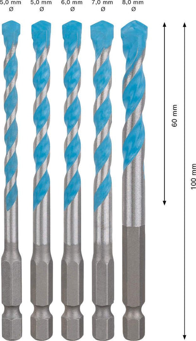 Bosch Komplet EXPERT HEX-9 MultiConstruction burgija od 5,5/6/6/7/8 mm, 5-delni - 2608900586 Komplet burgija BOSCH Madras doo Beograd