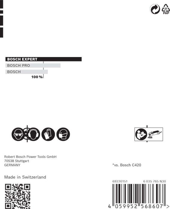 Bosch komplet EXPERT M480 brusnih mreža 93 x 93 mm, granulacija 80/120/180; 6-delni - 2608901204 Brusna mreža BOSCH Madras doo Beograd