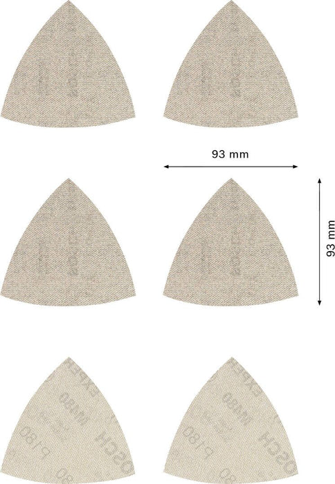 Bosch komplet EXPERT M480 brusnih mreža 93 x 93 mm, granulacija 80/120/180; 6-delni - 2608901204 Brusna mreža BOSCH Madras doo Beograd