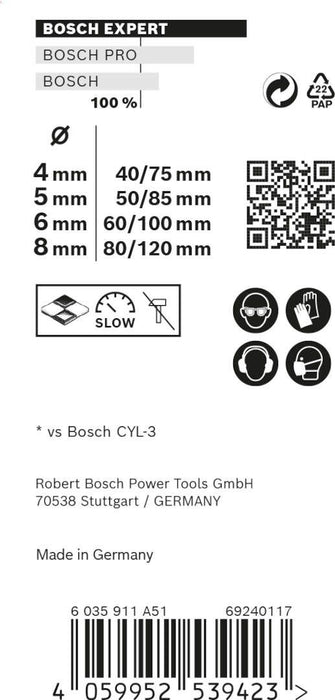 Bosch Komplet EXPERT MultiConstruction CYL-9 burgija 4/5/6/8 mm, 4-delni - 2608900649 Komplet burgija BOSCH Madras doo Beograd