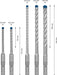 Bosch Komplet EXPERT SDS plus-7X burgija za udarne bušilice od 5/6/6/8/10 mm, 5-delni - 2608900197 Komplet burgija BOSCH Madras doo Beograd