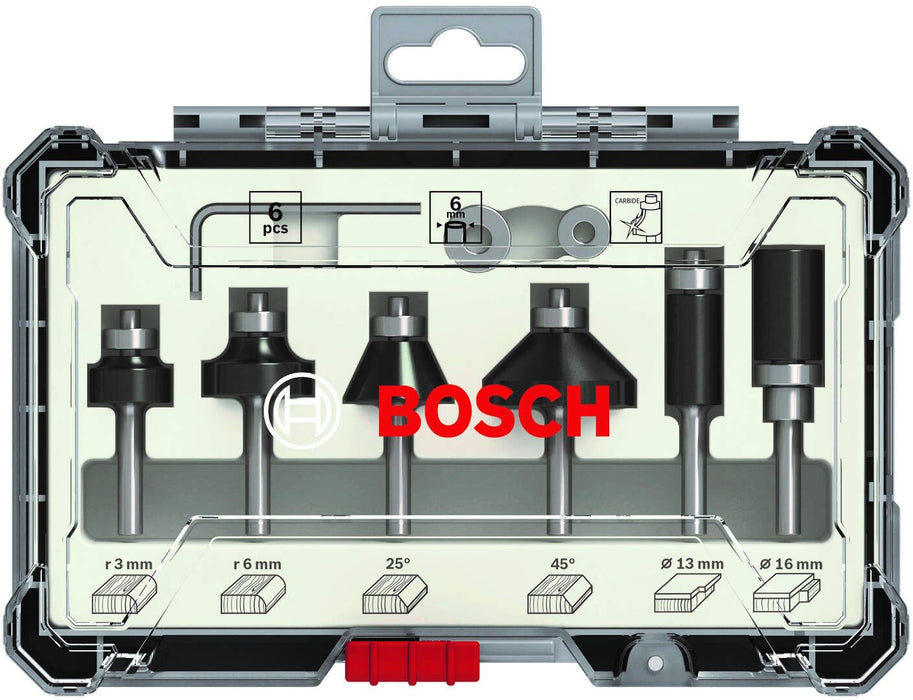 Bosch komplet glodala, 6 komada, Trim&Edging prihvat od 6 mm - 2607017468 Set glodala BOSCH BOSCH-2607017468 Madras doo Beograd