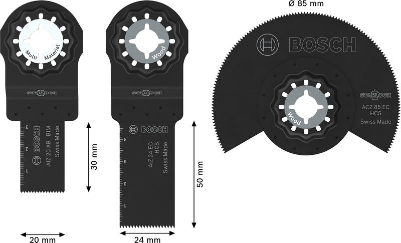 BOSCH Komplet oštrica za drvo i meki metal, 3 kom. - Komplet pribora RBB- 3ER SET OMT W&SM TU (2608669333) Madras doo Beograd Madras doo Beograd