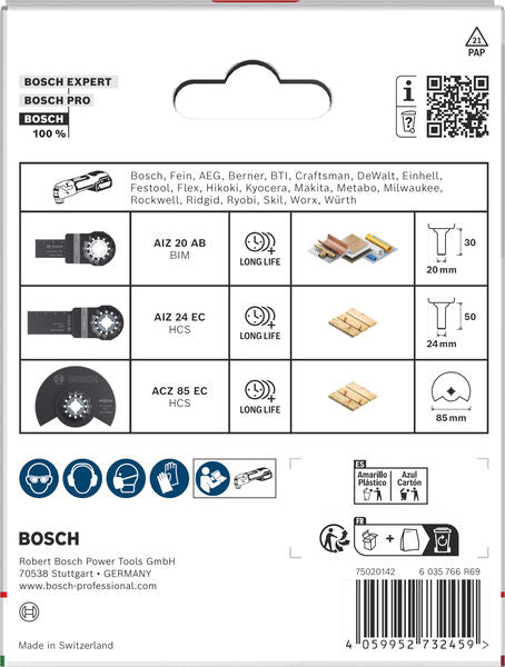 BOSCH Komplet oštrica za drvo i meki metal, 3 kom. - Komplet pribora RBB- 3ER SET OMT W&SM TU (2608669333) Madras doo Beograd Madras doo Beograd