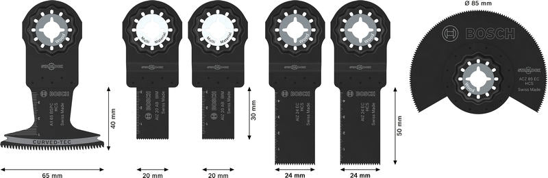 BOSCH Komplet oštrica za drvo i meki metal, 6 kom. - Komplet pribora RBB- 6ER SET OMT W&SM TU (2608669334) Madras doo Beograd Madras doo Beograd