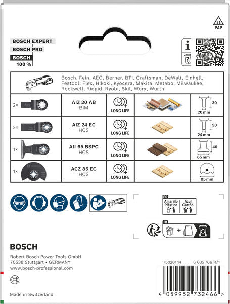 BOSCH Komplet oštrica za drvo i meki metal, 6 kom. - Komplet pribora RBB- 6ER SET OMT W&SM TU (2608669334) Madras doo Beograd Madras doo Beograd