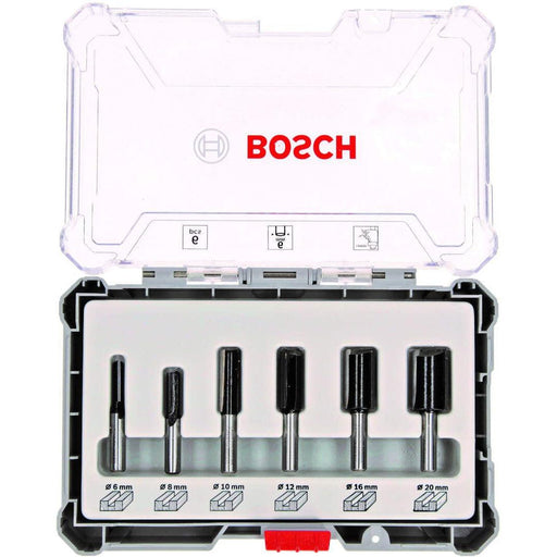 Bosch komplet ravnih glodala, 6 komada, prihvat od 6 mm - 2607017465 Set glodala BOSCH BOSCH-2607017465 Madras doo Beograd