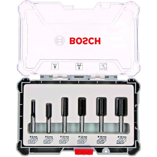 Bosch komplet ravnih glodala, 6 komada, prihvat od 8 mm - 2607017466 Set glodala BOSCH BOSCH-2607017466 Madras doo Beograd