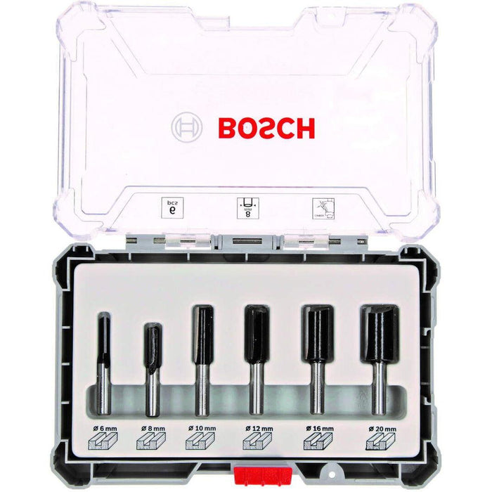 Bosch komplet ravnih glodala, 6 komada, prihvat od 8 mm - 2607017466 Set glodala BOSCH BOSCH-2607017466 Madras doo Beograd