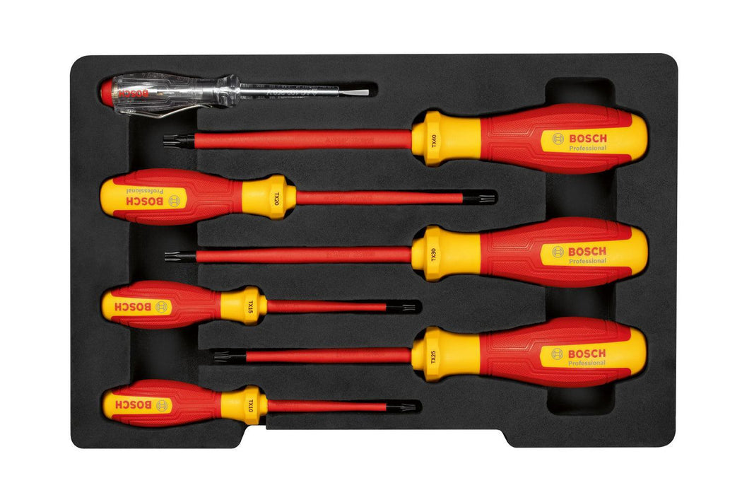 BOSCH Komplet VDE odvrtača TX 7 kom. - Odvrtač VDE Screwdriver Set TX 7pc (1600A02NF8) Madras doo Beograd Madras doo Beograd