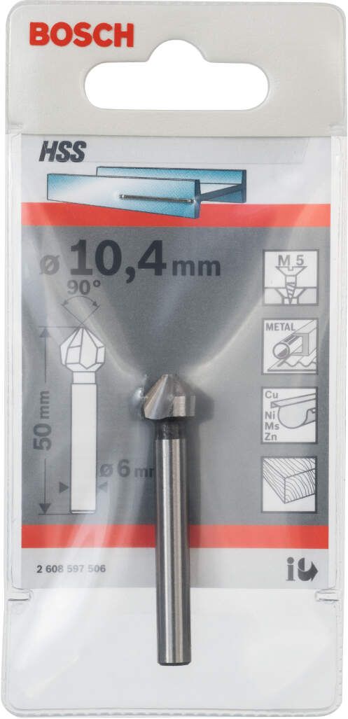 Bosch konični upuštač 10,4, M 5, 50 mm, 6 mm - 2608597506 Konični upuštač BOSCH BOSCH-2608597506 Madras doo Beograd