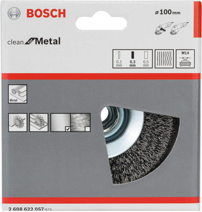 Bosch konusna četka 100 mm, 0,3 mm, M14 - 2608622057 Brusna četka BOSCH BOSCH-2608622057 Madras doo Beograd