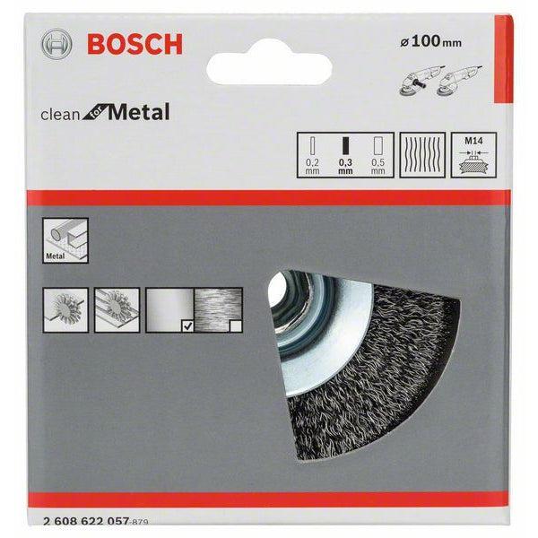 Bosch konusna četka 100 mm, 0,3 mm, M14 - 2608622057 Brusna četka BOSCH BOSCH-2608622057 Madras doo Beograd