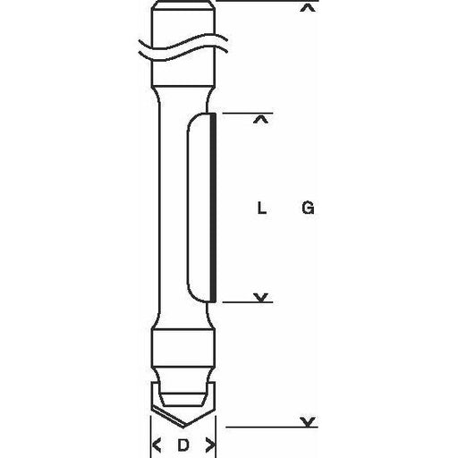 Bosch kopirno glodalo 8 mm, D1 8 mm, L 19 mm, G 66 mm - 2608628371 Glodala BOSCH BOSCH-2608628371 Madras doo Beograd