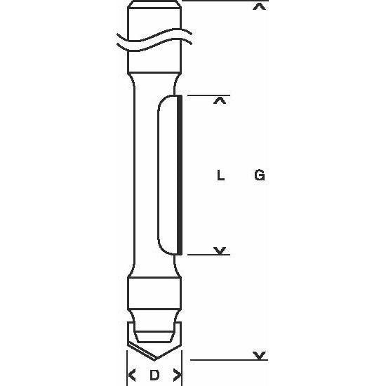 Bosch kopirno glodalo 8 mm, D1 8 mm, L 19 mm, G 66 mm - 2608628371 Glodala BOSCH BOSCH-2608628371 Madras doo Beograd