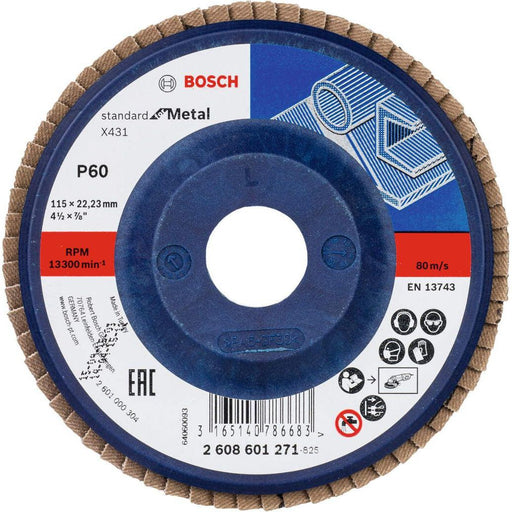 Bosch lamelni brusni disk X431, Standard for Metal 115 mm, 22,23 mm, 60 - 2608601271 Lamelni brusni disk BOSCH Madras doo Beograd