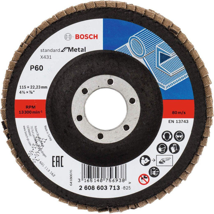 Bosch lamelni brusni disk X431, Standard for Metal 115 mm, 22,23 mm, 60 - 2608603713 Lamelni brusni disk BOSCH Madras doo Beograd