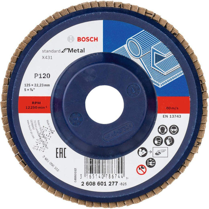 Bosch lamelni brusni disk X431, Standard for Metal 125 mm, 22,23 mm, 120 - 2608601277 Lamelni brusni disk BOSCH Madras doo Beograd