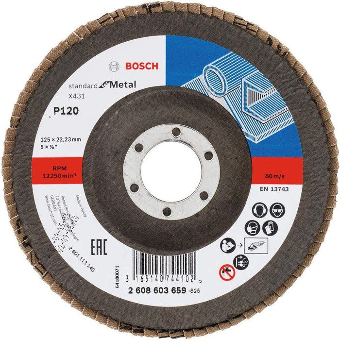 Bosch lamelni brusni disk X431, Standard for Metal 125 mm, 22,23 mm, 120 - 2608603659 Lamelni brusni disk BOSCH Madras doo Beograd