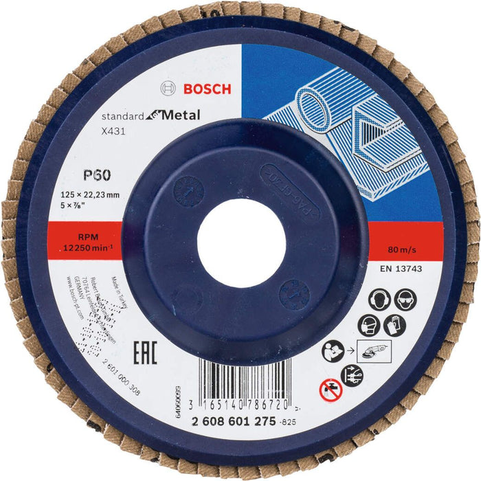 Bosch lamelni brusni disk X431, Standard for Metal 125 mm, 22,23 mm, 60 - 2608601275 Lamelni brusni disk BOSCH Madras doo Beograd