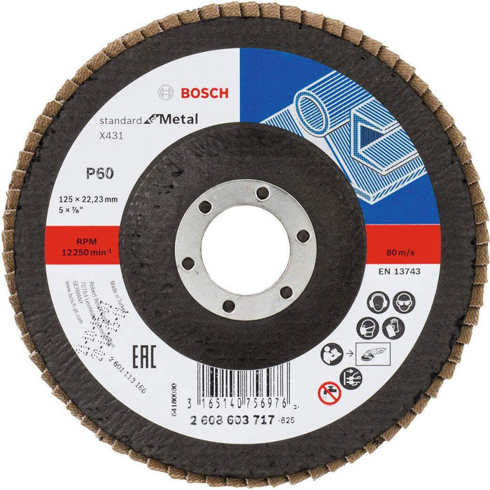 Bosch lamelni brusni disk X431, Standard for Metal 125 mm, 22,23 mm, 60 - 2608603717 Lamelni brusni disk BOSCH Madras doo Beograd