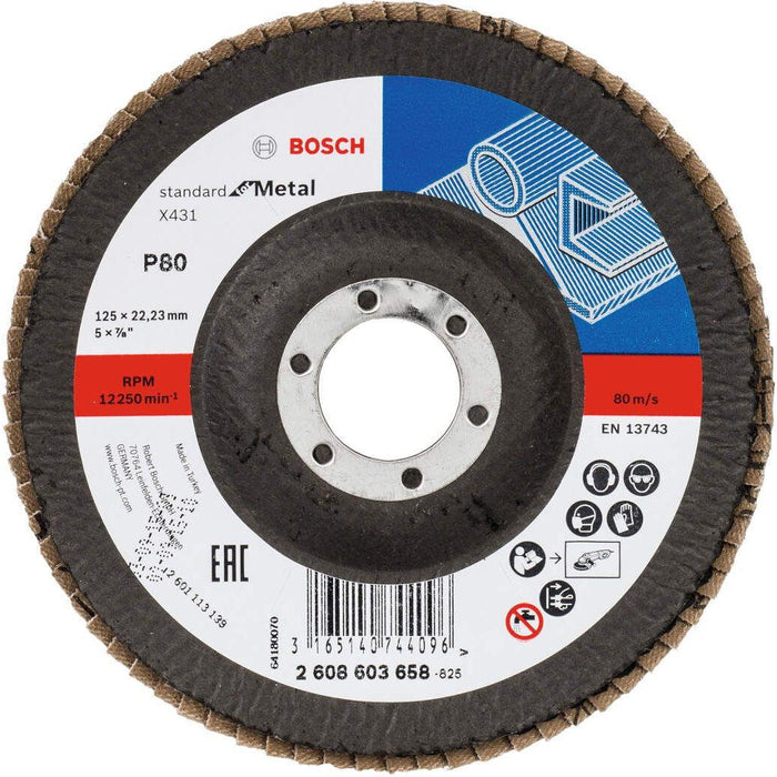 Bosch lamelni brusni disk X431, Standard for Metal 125 mm, 22,23 mm, 80 - 2608603658 Lamelni brusni disk BOSCH Madras doo Beograd