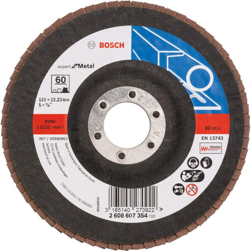 Bosch lamelni brusni disk X551, Expert for Metal Prečnik 125 mm; granulacija 60, kolenasti - 2608607354 Lamelni brusni disk BOSCH BOSCH-2608607354 Madras doo Beograd