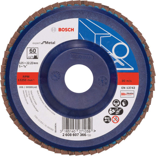 Bosch lamelni brusni disk X551, Expert for Metal Prečnik 125 mm; granulacija 60, ravni - 2608607366 Lamelni brusni disk BOSCH BOSCH-2608607366 Madras doo Beograd