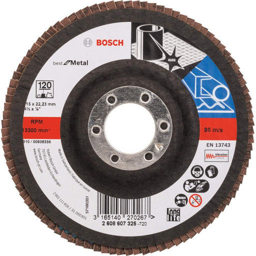 Bosch lamelni brusni disk X571, Best for Metal Prečnik 115 mm; granulacija 120, ravni - 2608607325 Lamelni brusni disk BOSCH BOSCH-2608607325 Madras doo Beograd