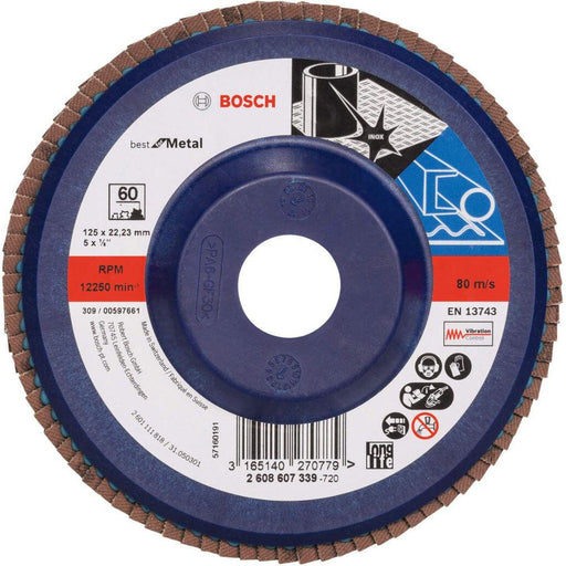 Bosch lamelni brusni disk X571, Best for Metal Prečnik 125 mm; granulacija 60, ravni - 2608607339 Lamelni brusni disk BOSCH Madras doo Beograd