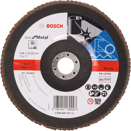 Bosch lamelni brusni disk X571, Best for Metal Prečnik 180 mm; granulacija 40, kolenasti - 2608606737 Lamelni brusni disk BOSCH Madras doo Beograd