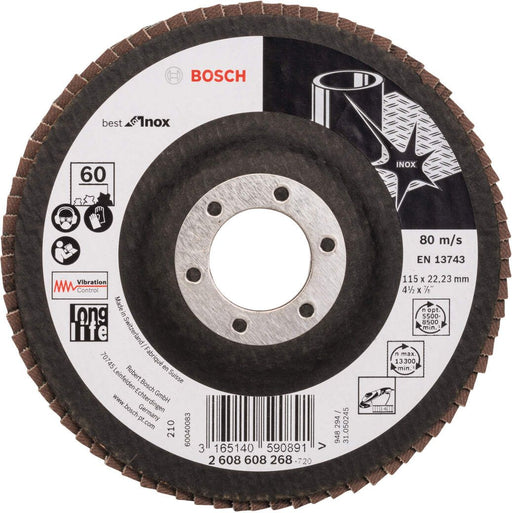 Bosch lamelni brusni disk X581, Best for Inox 115 mm, 22,23 mm, 60 - 2608608268 Lamelni brusni disk BOSCH BOSCH-2608608268 Madras doo Beograd