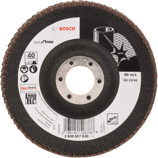 Bosch lamelni brusni disk X581, Best for Inox 125 mm, 22,23 mm, 40 - 2608607638 Lamelni brusni disk BOSCH BOSCH-2608607638 Madras doo Beograd