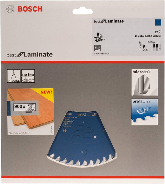 Bosch list kružne testere Best for Laminate 216 x 30 x 2,5 mm, 60 (2608642133) List kružne testere za drvo BOSCH BOSCH-2608642133 Madras doo Beograd