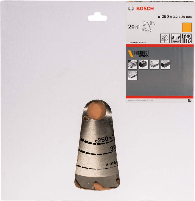 Bosch list kružne testere Construct Wood 250 x 30 x 3,2 mm; 20 - 2608641774 List kružne testere za drvo BOSCH BOSCH-2608641774 Madras doo Beograd