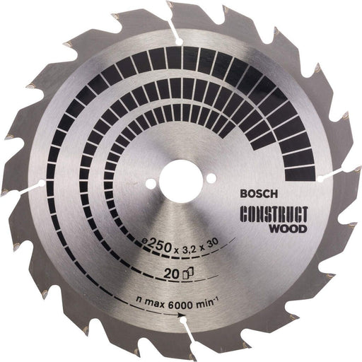 Bosch list kružne testere Construct Wood 250 x 30 x 3,2 mm; 20 - 2608641774 List kružne testere za drvo BOSCH BOSCH-2608641774 Madras doo Beograd