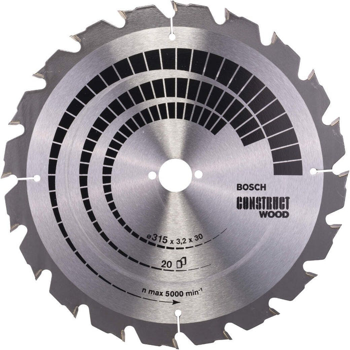 Bosch list kružne testere Construct Wood 315 x 30 x 3,2 mm; 20 - 2608640691 List kružne testere za drvo BOSCH Madras doo Beograd