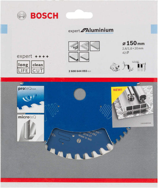 Bosch list kružne testere Expert for Aluminium 150 x 20 x 2,6 mm, 42 - 2608644093 List kružne testere za aluminijum BOSCH Madras doo Beograd