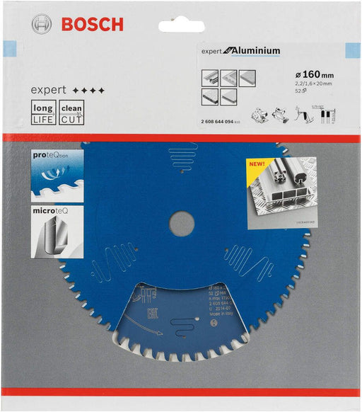 Bosch list kružne testere Expert for Aluminium 160 x 20 x 2,2 mm, 52 - 2608644094 List kružne testere za aluminijum BOSCH Madras doo Beograd