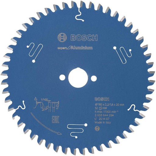 Bosch list kružne testere Expert for Aluminium 160 x 20 x 2,2 mm, 52 - 2608644094 List kružne testere za aluminijum BOSCH Madras doo Beograd